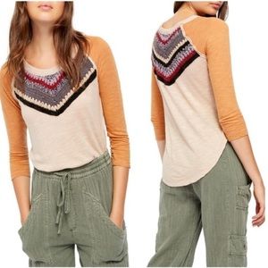 Spring Bond Crochet 3/4 Sleeve Top